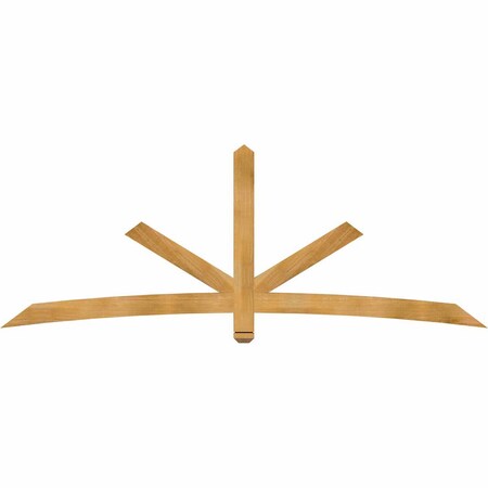 Ekena Millwork Alberta Rough Sawn Timber Gable Bracket, Western Red Cedar, 96"W x 36"H x 2"D x 4"F, 9/12 Pitch GBW096X36X0204ALB00RWR